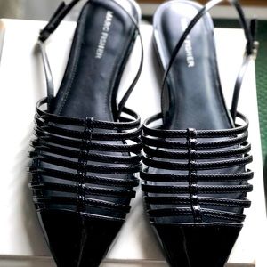 Marc Fisher Black Patent Flats
